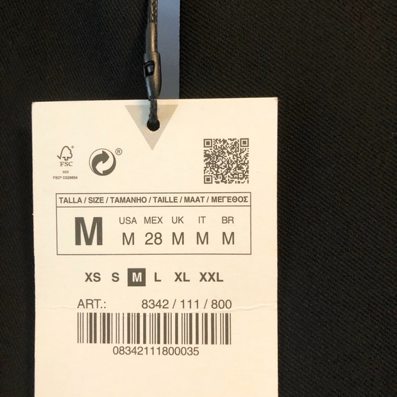 NWT Zara Basic Black Dress Medium - Picture 8 of 8